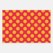 Orange Polka Dot Yellow, Blue Red Pumpkin Orange Geschenkpapier Set (Vorderseite 2)