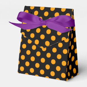 Orange Polka Dots auf schwarzem Hintergrund Geschenkschachtel