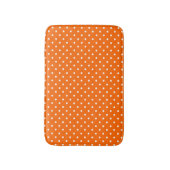 Orange Polka Dots Bath Mat Badematte (Vorderseite Vertikal)