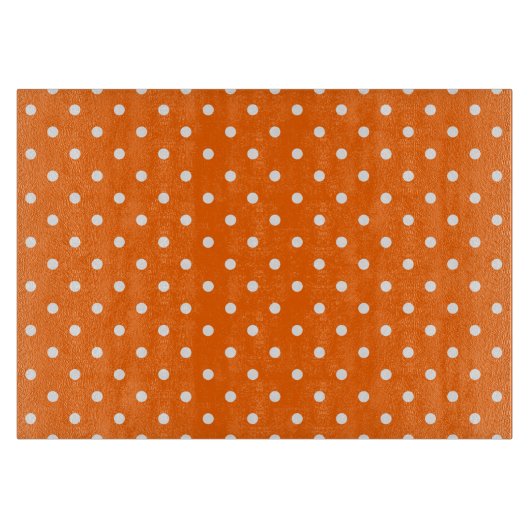 Orange Polka Dots Cutting Board Schneidebrett (Vorderseite)