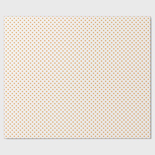 Orange Polka Dots Geschenkpapier (Flach)