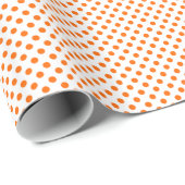 Orange Polka Dots on White Geschenkpapier (Rolleneckpunkt)