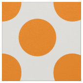 Orange Polka Dots on White Stoff (Nahaufnahme)