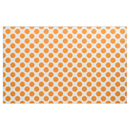 Orange Polka Dots on White Stoff (Yard (91,4 cm))