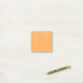 Orange Polka Dots Postit Notes Post-it Klebezettel (Auf Schreibtisch)