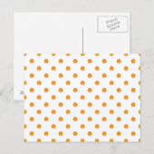 Orange Polka Dots Postkarte (Vorne/Hinten)