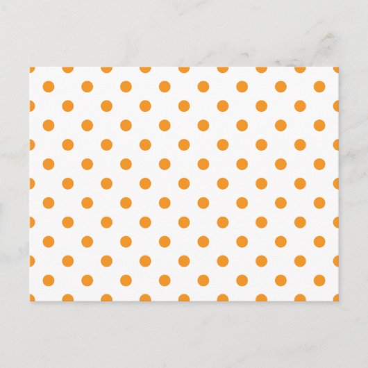 Orange Polka Dots Postkarte (Vorderseite)