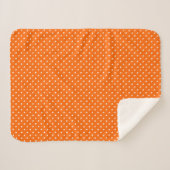 Orange Polka Dots Sherpa Blanket Sherpadecke (Vorderseite (Horizontal))
