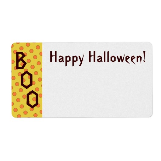 Orange Polka Dots Shipping Label (Vorne)