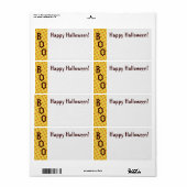 Orange Polka Dots Shipping Label (Vorne)