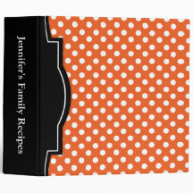 Orange Polka-Punkt personalisiertes 2"