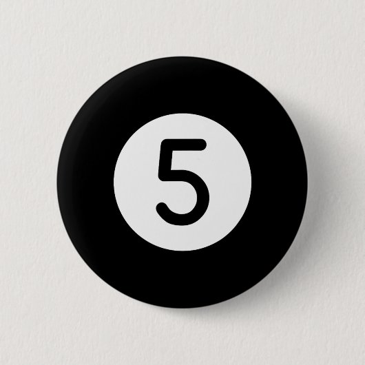 Orange Pool Ll Nummer fünf Billard Snooker Billa Button (Vorderseite)