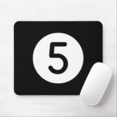 Orange Pool Ll Nummer fünf Billard Snooker Billa Mousepad (Mit Mouse)