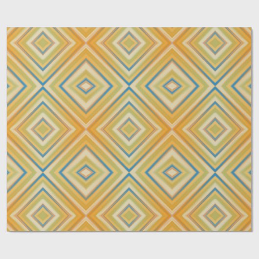 Orange Pop Alternative Diamant Muster Geschenkpapier (Flach)