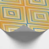 Orange Pop Alternative Diamant Muster Geschenkpapier (Ecke)