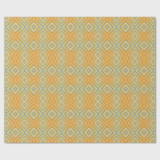 Orange Pop Alternative Diamant Muster Geschenkpapier (Flach)