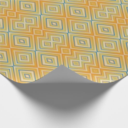 Orange Pop Alternative Diamant Muster Geschenkpapier (Ecke)