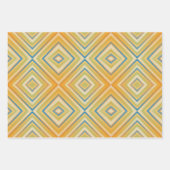 Orange Pop Alternative Diamant Muster Geschenkpapier Set (Vorderseite 2)