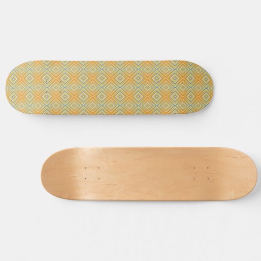 Orange Pop Alternative Diamant Muster Skateboard (Horizontal)