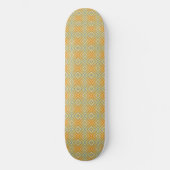 Orange Pop Alternative Diamant Muster Skateboard (Vorderseite)