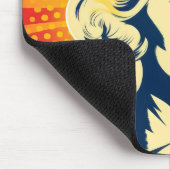 Orange Pop Art Blonde Mousepad (Ecke)