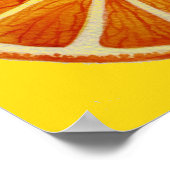 Orange Pop Art Citrus Aquarellkunst Poster (Ecke)
