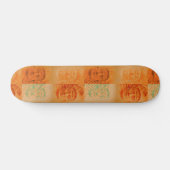 Orange Pop Art Deco Rodelbahn Skateboard Deck (Horizontal)