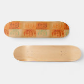 Orange Pop Art Deco Rodelbahn Skateboard Deck (Horizontal)
