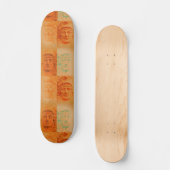 Orange Pop Art Deco Rodelbahn Skateboard Deck (Vorderseite)