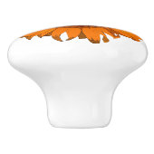 Orange Pop Art Sonnenblumen Keramikknauf (Seitenansicht)