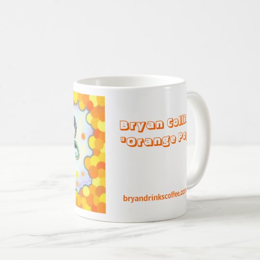 Orange Pop-Tasse Kaffeetasse (VorderseiteRechts)