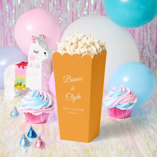 Orange Popcorn Favor Box for Elegant Celebrations Geschenkschachtel (Party)