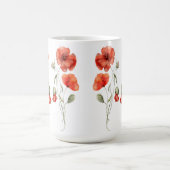 Orange Poppies auf Weiß Kaffeetasse (Mittel)