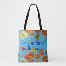 Orange Poppies Blumengebäck Blume Oma Liebe Bag Tasche