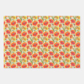 Orange Poppies Bridal Wedding Geschenkpapier Set (Vorderseite 2)