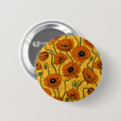 Orange Poppies Button (Vorne & Hinten)