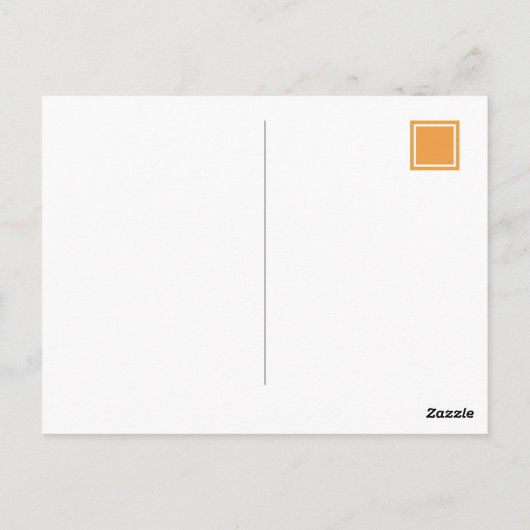 Orange Poppies Cat Thinking Custom Postkarte (Rückseite)