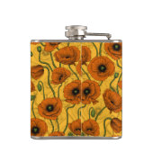 Orange Poppies Flachmann (Rückseite)