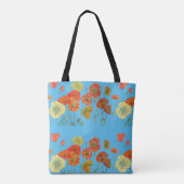 Orange Poppies floral wahr sein zu Ihnen Tote Bag Tasche (Rückseite)