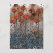 Orange Poppies Frische Pasta machen Postkarte (Vorderseite)