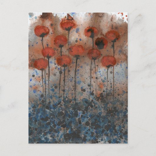 Orange Poppies Frische Pasta machen Postkarte (Vorderseite)