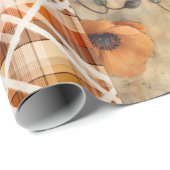 Orange Poppies & Kariert für Decoupage oder Giftwr Geschenkpapier (Rolleneckpunkt)