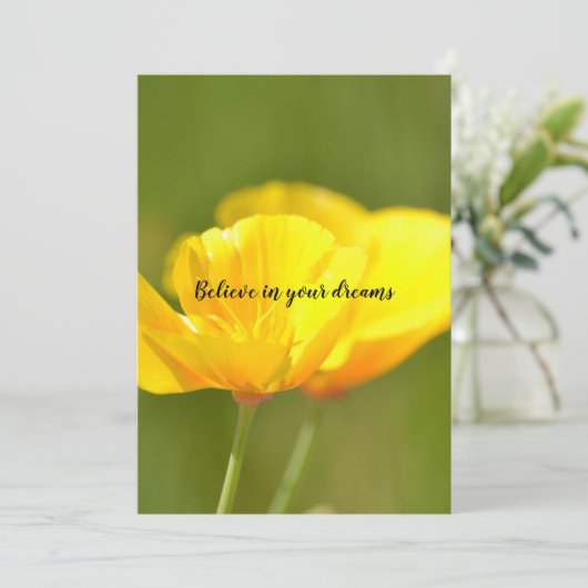 Orange Poppies Karte (Stehend Vorderseite)