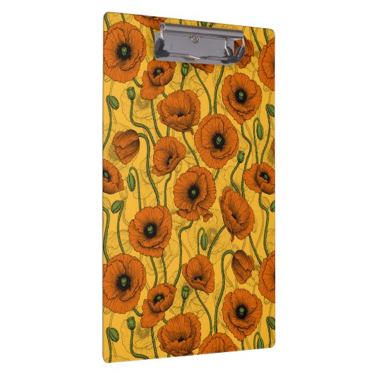 Orange Poppies Klemmbrett (Rechts)