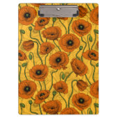 Orange Poppies Klemmbrett (Vorderseite)
