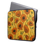 Orange Poppies Laptopschutzhülle (Vorderseite Links)