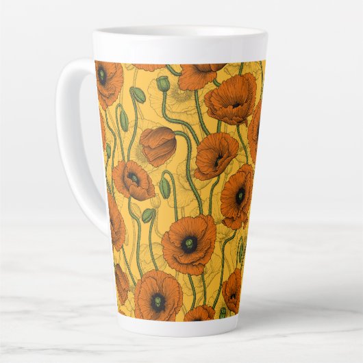 Orange Poppies Milchtasse (Linke Ecke)