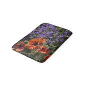 Orange Poppies Personalisiert Name Plush Badematte (Schrägansicht)