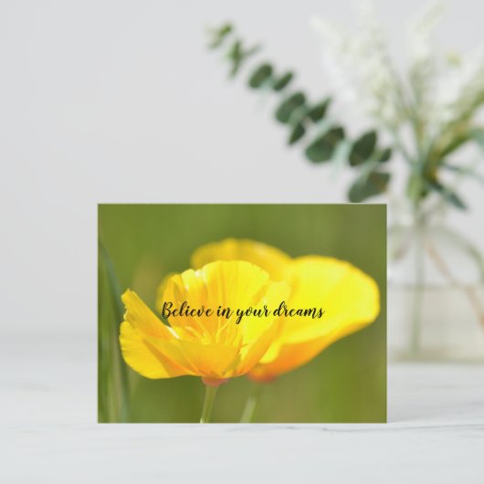 Orange Poppies Postkarte (Stehend Vorderseite)