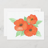 Orange Poppies Postkarte (Vorne/Hinten)